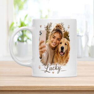 personalised mug dog and owner (11 oz)
