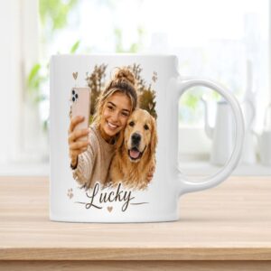 personalized dog and owner mug for pet lovers (11 oz)