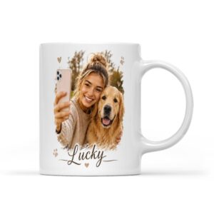 custom dog and owner mug (11 oz)