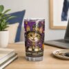 Personalized halloween cat tumbler