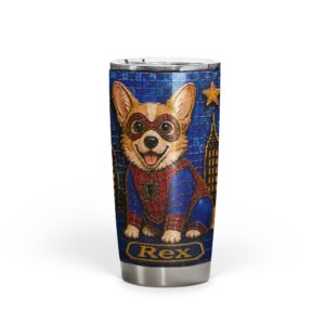 Personalized spiderman dog tumbler