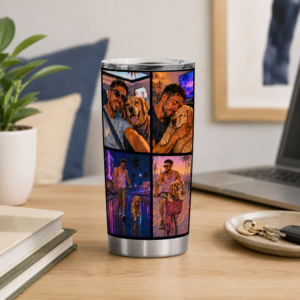 Personalized GTA 6 dog tumbler from photo