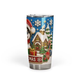 Custom Christmas dog tumber from photo