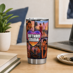 Custom GTA 6 couple tumbler from photo