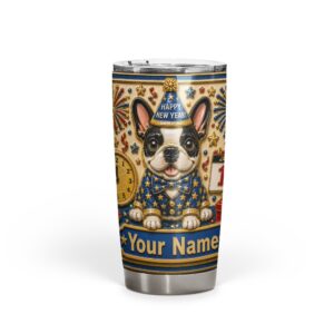 Custom New Year dog tumbler
