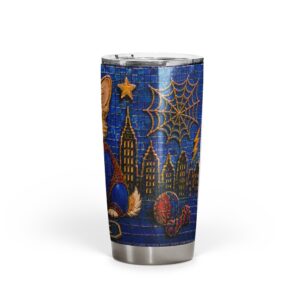 Custom 20 oz spiderman dog tumbler