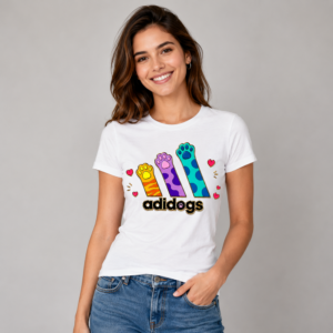 Custom adidog women t-shirt