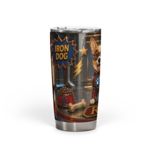 Custom 20 oz Ironman dog tumber