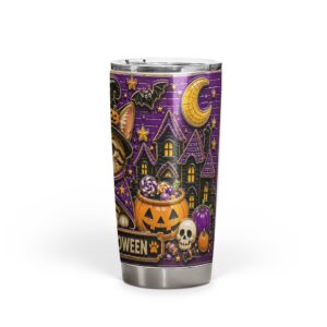 Custom halloween cat tumbler from photo