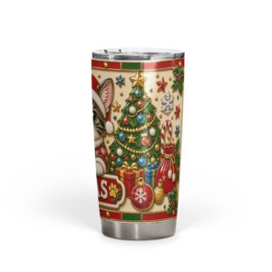 Custom 20 oz Christmas cat tumber
