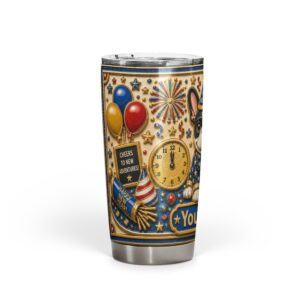 Custom 20 oz New Year dog tumber
