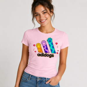Custom adidog women t-shirt