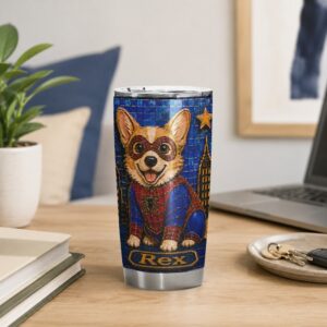 Custom spiderman dog tumbler