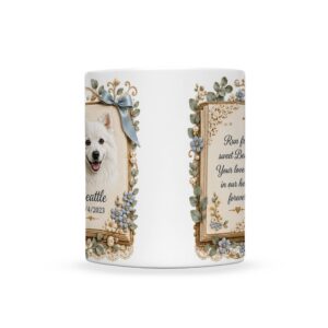 Personalized book-style dog memorial mug (11 oz) - front view
