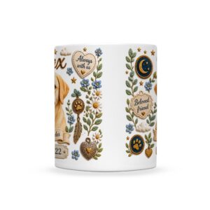 personalized love never fades dog 11 oz memorial mug