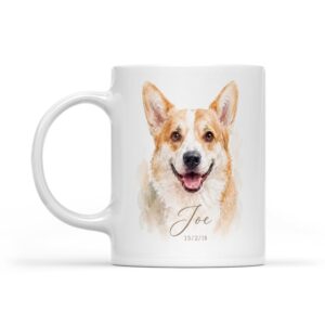 Custom watercolor dog memorial mug - thumbnail picture