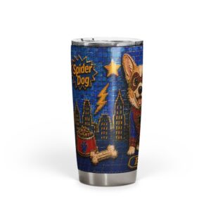 Custom spiderman dog tumbler from photo
