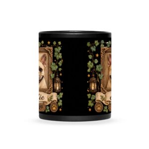 custom vintage black dog memorial mug (11 oz) - front view