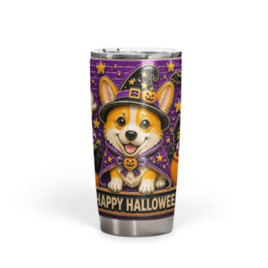 Custom 20oz halloween dog tumbler