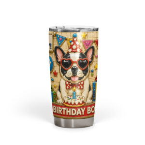 Custom 20oz dog birthday tumbler
