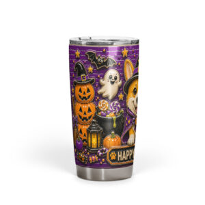 Custom halloween dog tumbler