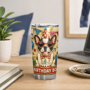Personalized dog birthday tumbler